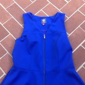 Vince Camuto Zip Front Royal Blue Skaters Dress